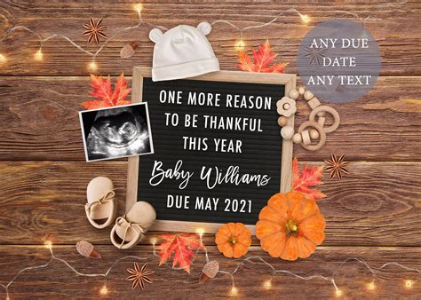 Fall Baby Announcement Template